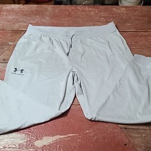 Men's Under Armour sweatpants. Grey.  XXL. Banded ankles. Tie/elastic waist. NWT